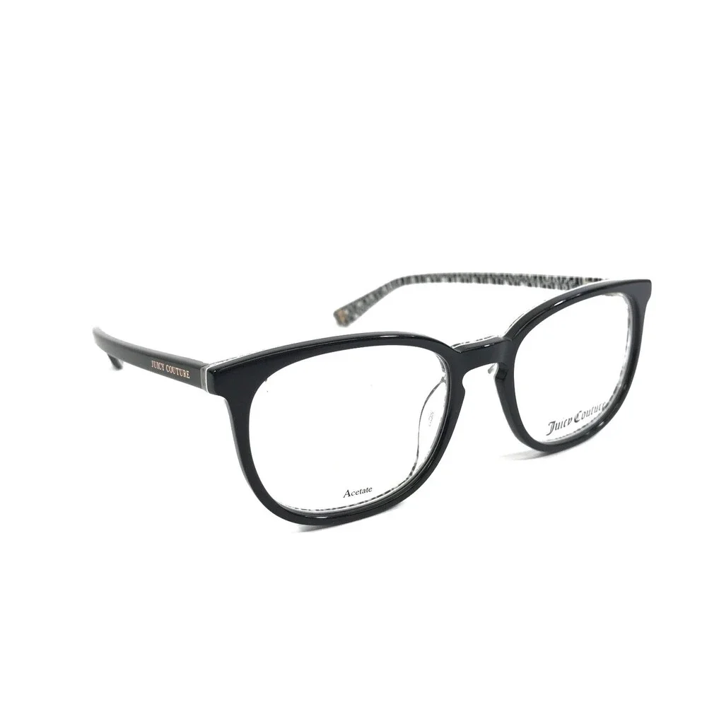 Juicy Couture Eyeglasses Frames JU310 807 Black White Cat Eye Full Rim 50-17-135